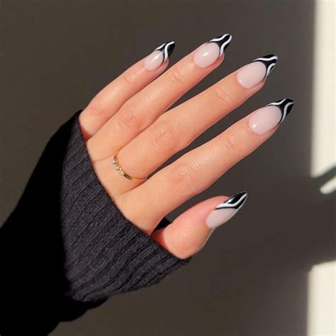 20 Black French Tip Nail Design Ideas for 2024 